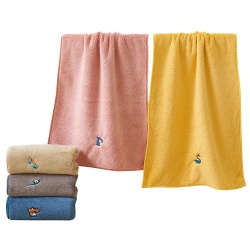35*75cm microfiber coral fleece soft absorbent fast dry embroidery gift face towel